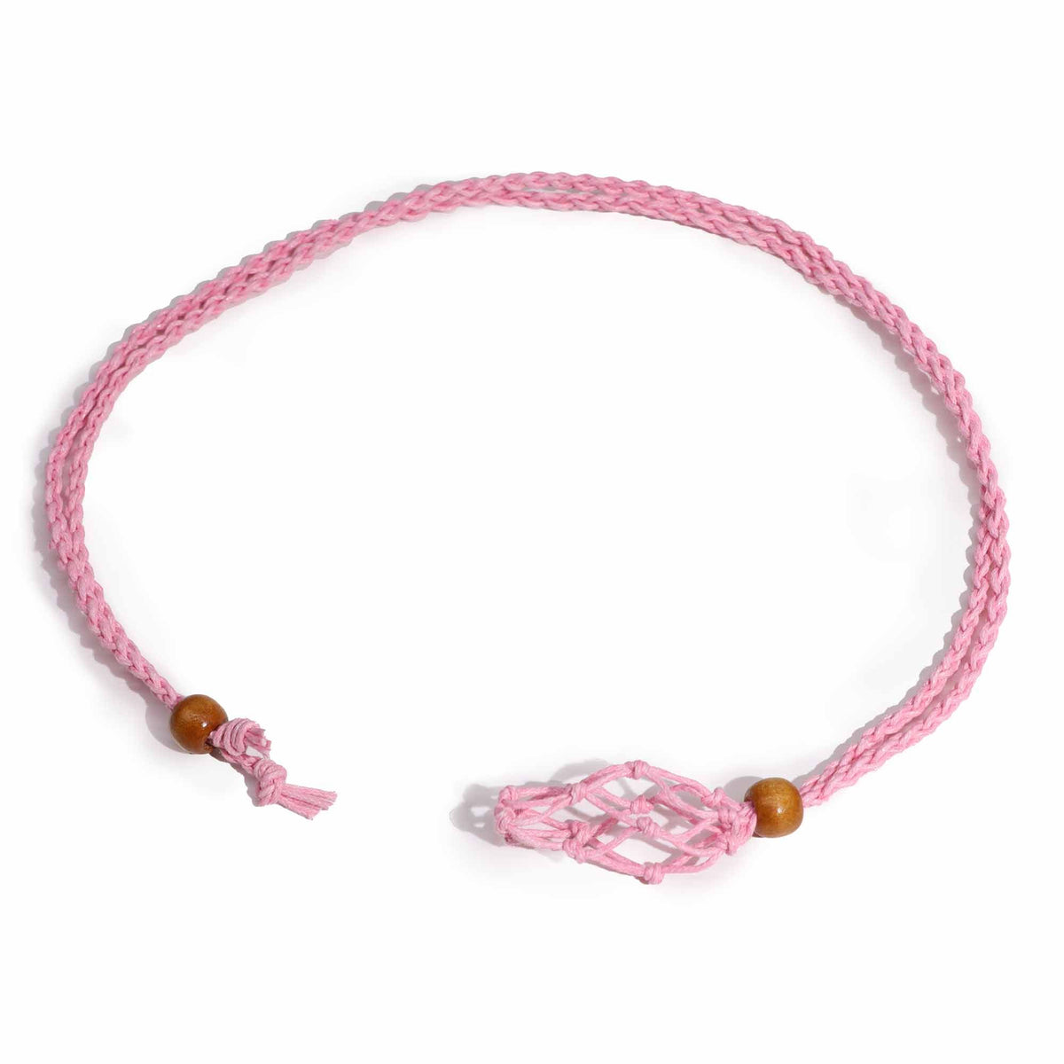 Mineral-Anhängerkordel, 45 cm – Rosa
