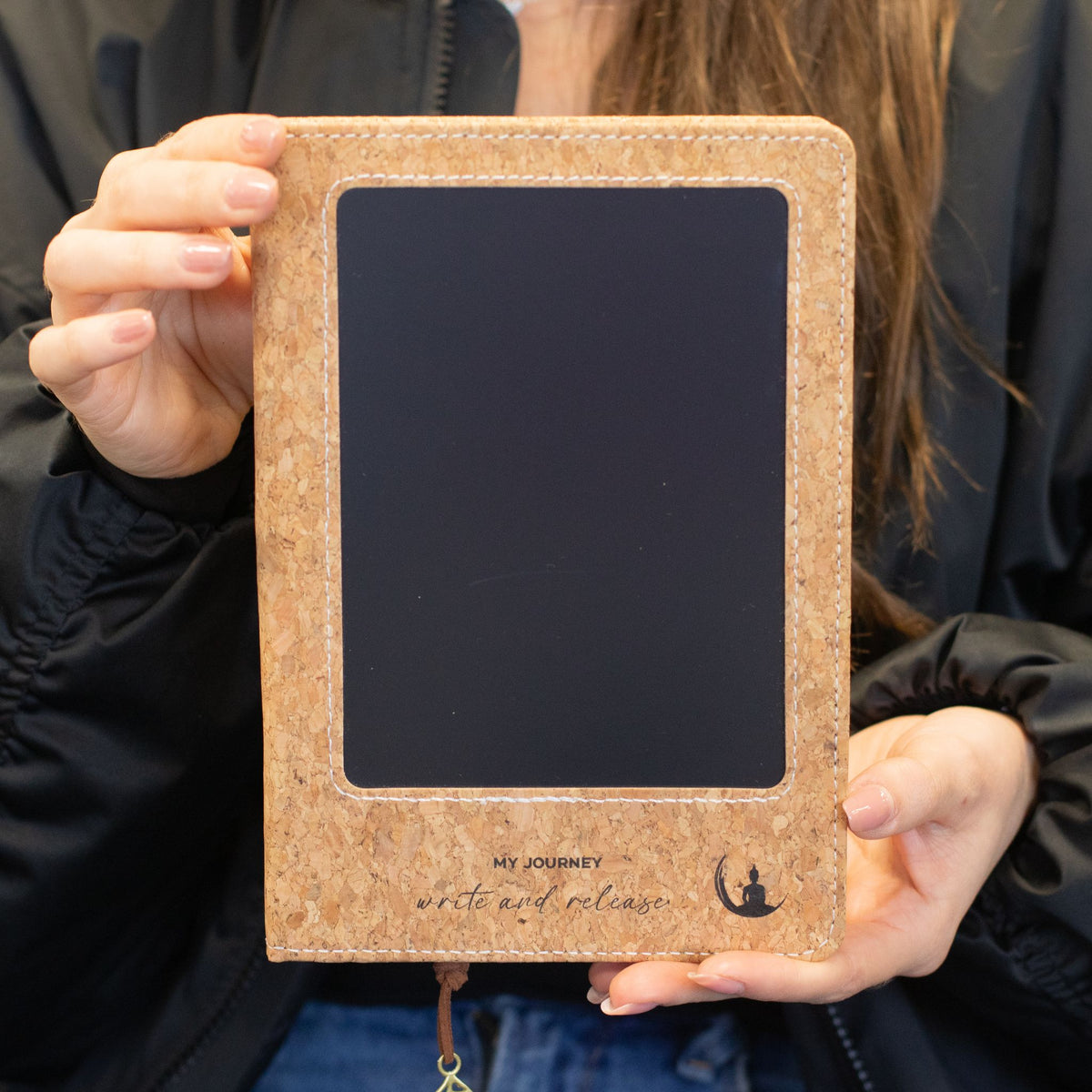 A5-Notizbuch mit LCD-Panel – Orange.