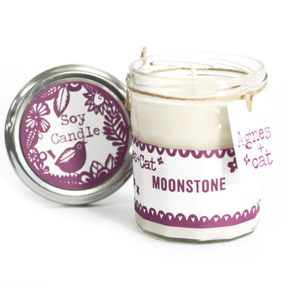 Mondstein (Kerze) + Provence & Tee & Rose (Sprudelnd) Wasser)