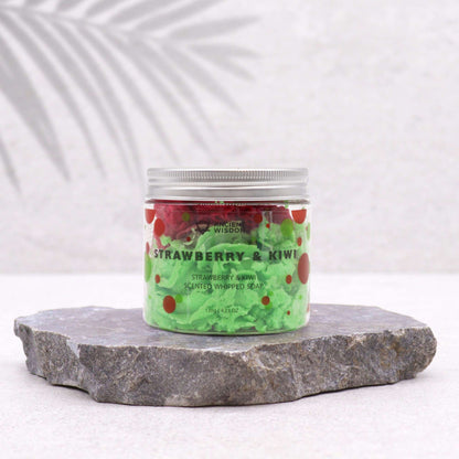 Schlagsahneseife mit Erdbeere und Kiwi, 120 g