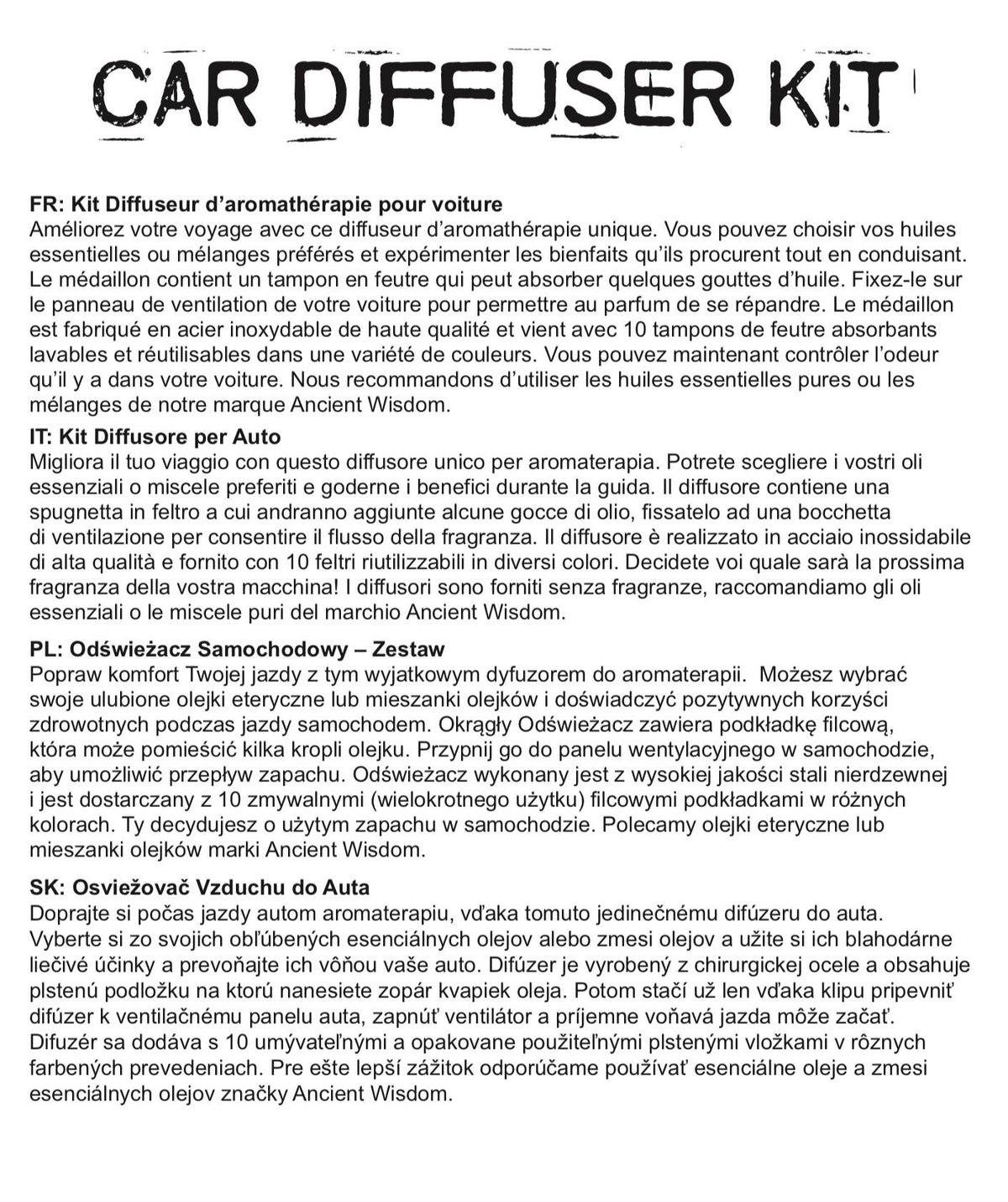 Auto-Diffusor-Set – Baum des Lebens – 30 mm