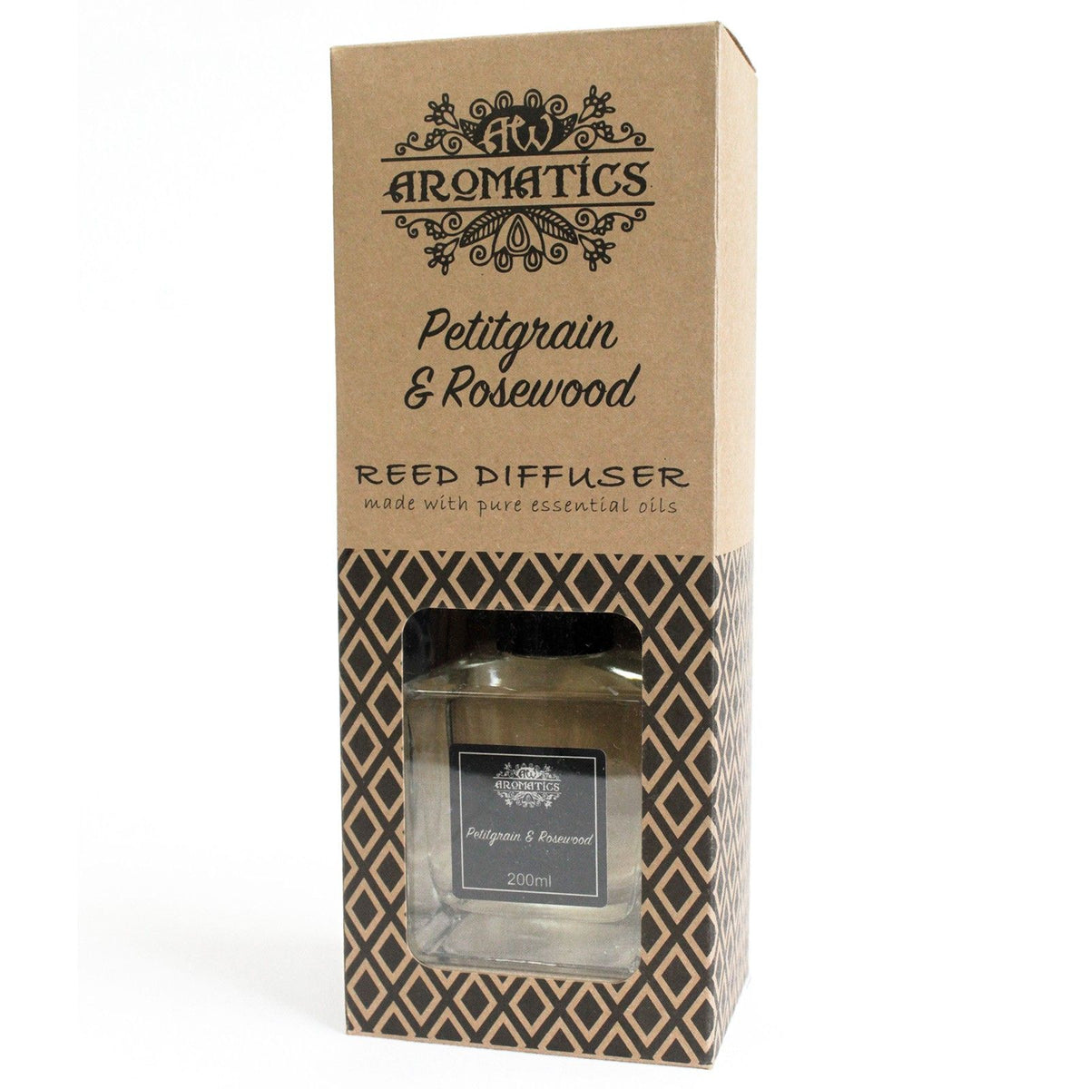 Aroma-Diffusor mit ätherischen Ölen Petitgrain & Rosenholz, 200 ml