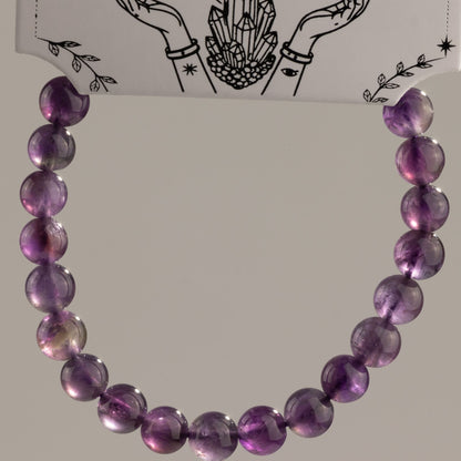 Zartes Mineralien-Armband „Petite“ – Amethyst, 6 mm