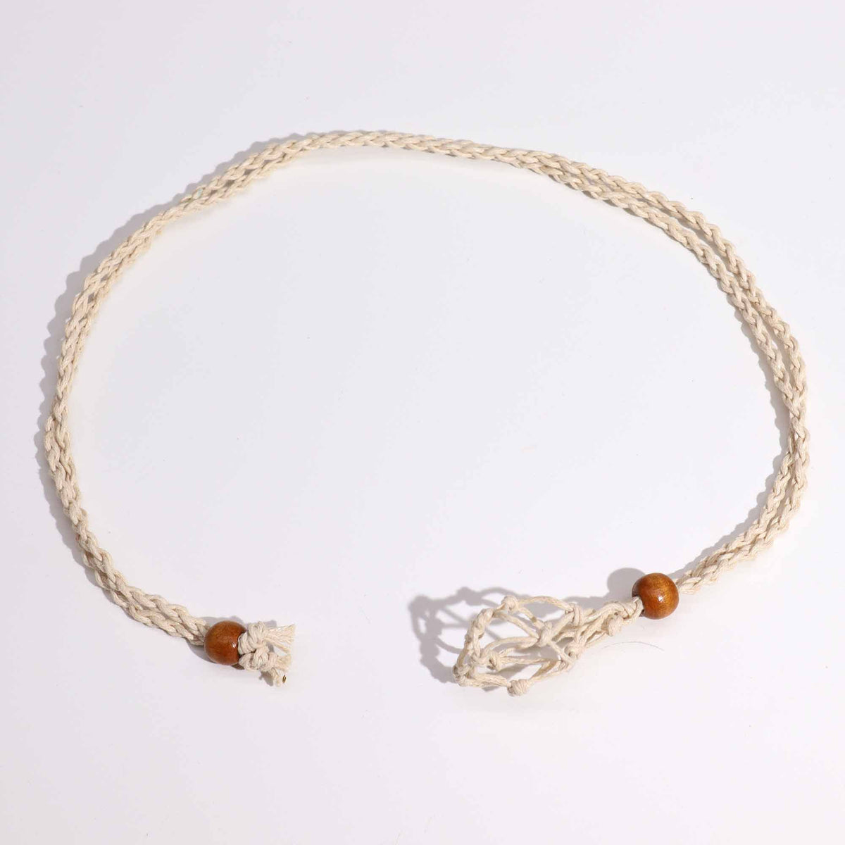 Mineral-Anhängerkordel, 45 cm – Naturfarben