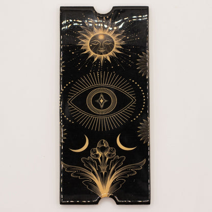 Tarot-Organizer aus Mangoholz – vier Fächer