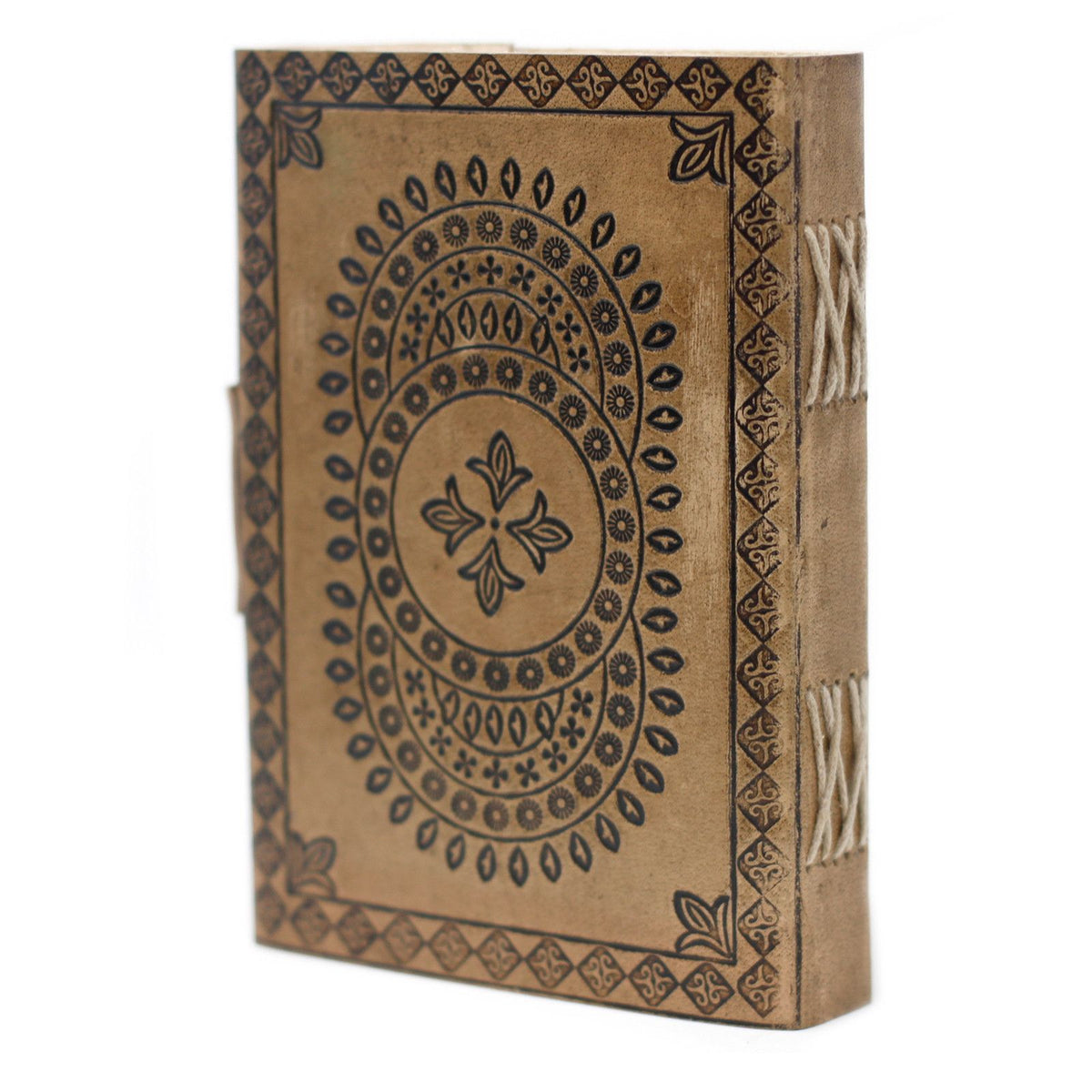 Notizbuch aus Leder – Blaues Mandala