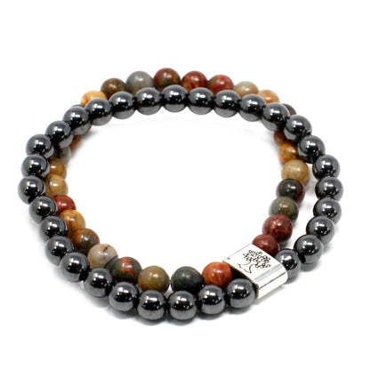 Magnetisches Edelsteinarmband – Picasso-Jaspis