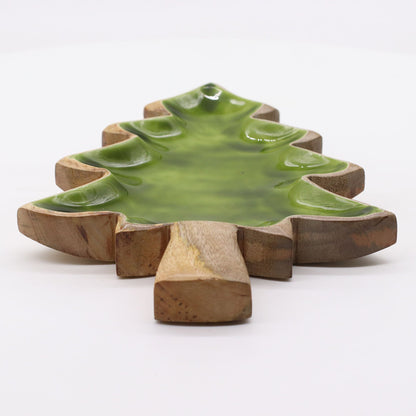 Emaillierte Schale in Baumform 25 x 19 cm