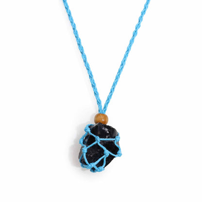Mineral-Anhängerkordel, 45 cm – Blau