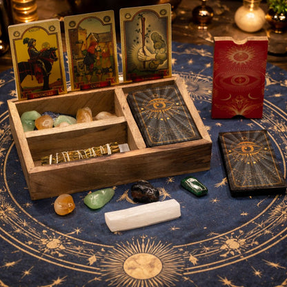 Tarotbox mit drei Fächern