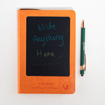 A5-Notizbuch mit LCD-Panel – Orange.