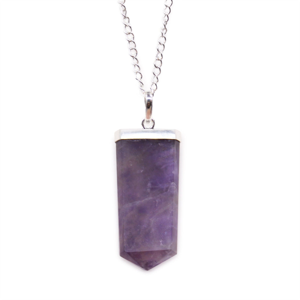 Flacher Bleistift-Anhänger – Amethyst