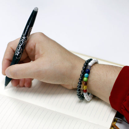 Magnetisches Edelsteinarmband – Weißer Howlith (Chakra)