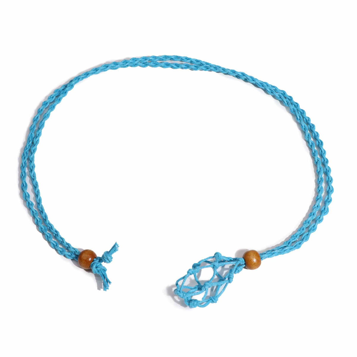 Mineral-Anhängerkordel, 45 cm – Blau