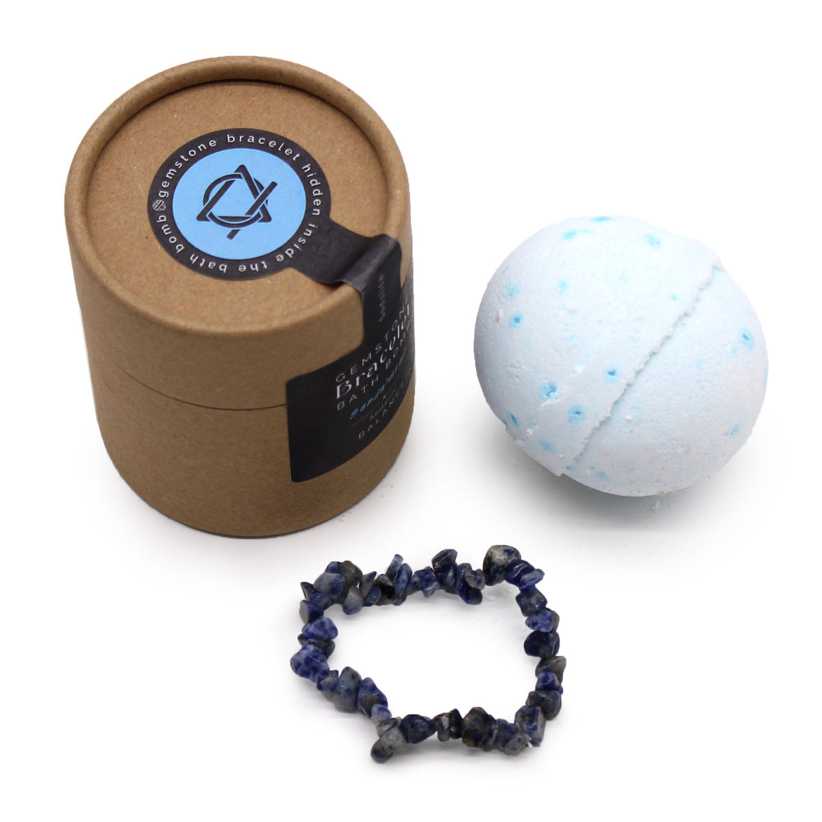 Badebombe mit Sodalith-Armband