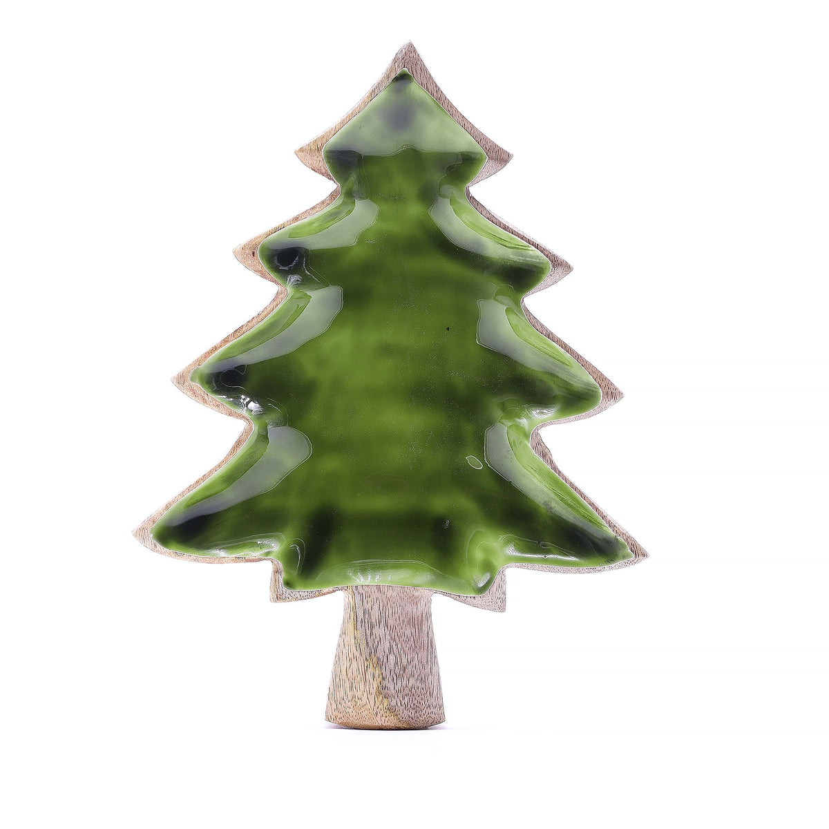 Emaillierte Schale in Baumform 25 x 19 cm