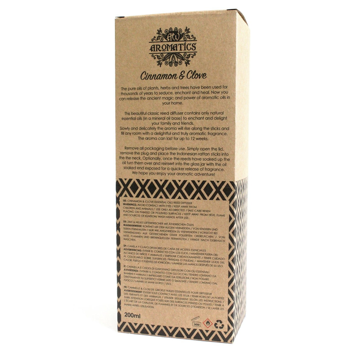 Aroma-Diffusor mit ätherischen Ölen Zimt & Nelke, 200 ml