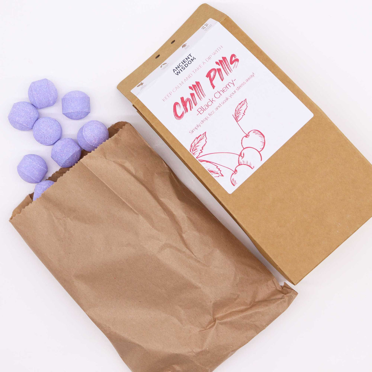 Chill Pills Badeschaum-Geschenkset – Schwarzkirsche, 350 g