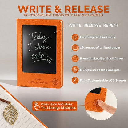 A5-Notizbuch mit LCD-Panel – Orange.