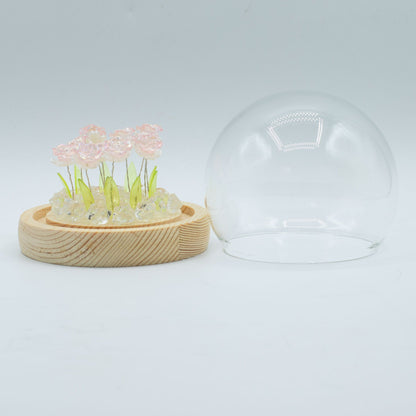Lichtdekoration unter Glas – Rosa Rosen · USB
