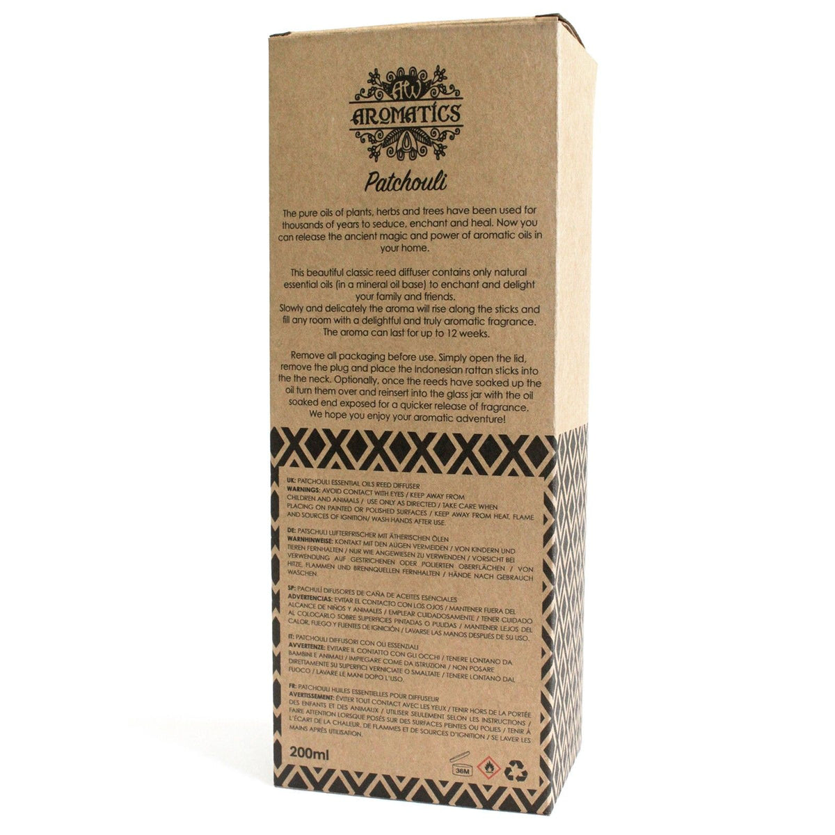 Aroma-Diffusor mit ätherischem Öl Patchouli, 200 ml