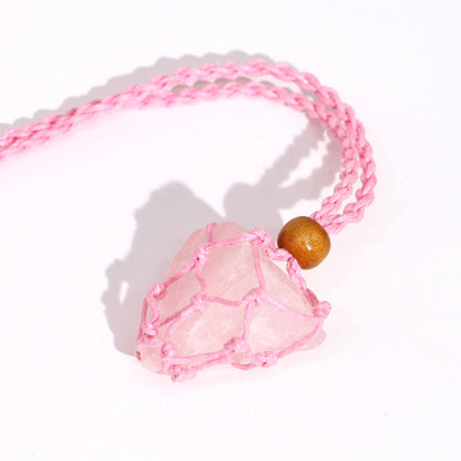 Mineral-Anhängerkordel, 45 cm – Rosa