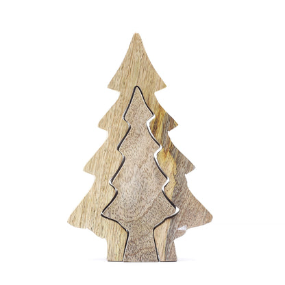 Kleiner Baum im Baum – Holzdekoration 15 x 10 cm