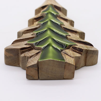 Kleiner Baum im Baum – Holzdekoration 15 x 10 cm