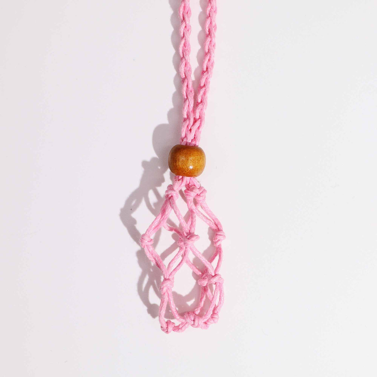Mineral-Anhängerkordel, 45 cm – Rosa