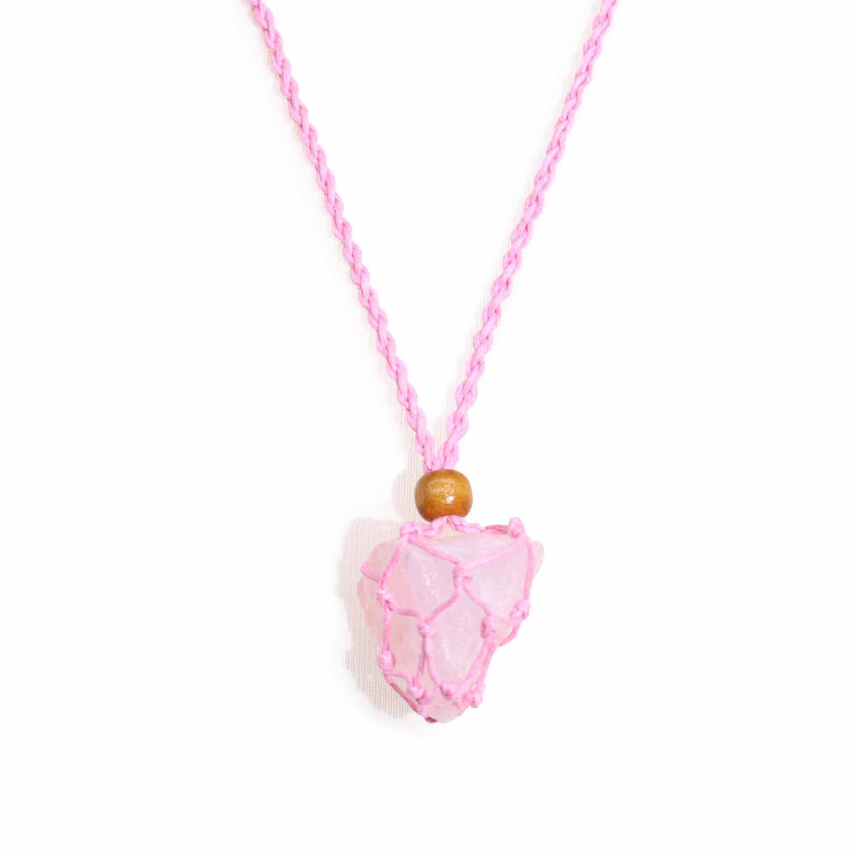Mineral-Anhängerkordel, 45 cm – Rosa