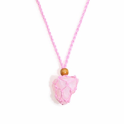 Mineral-Anhängerkordel, 45 cm – Rosa