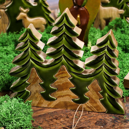 3 Bäume (3D) – Holzdekoration 20 x 23 cm