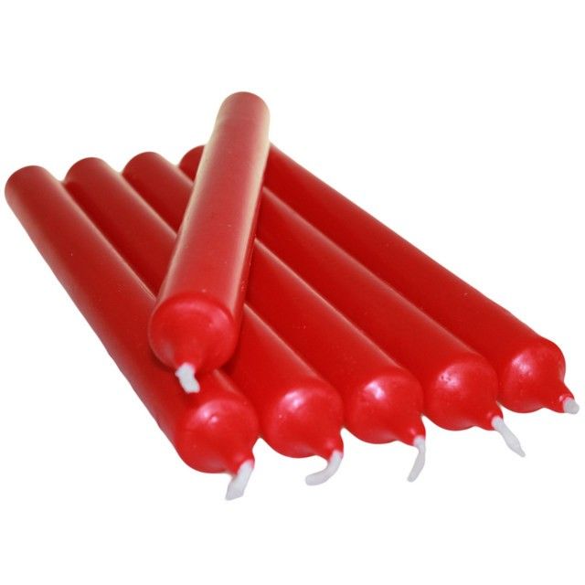 Rote Tischkerzen (100 Stück)