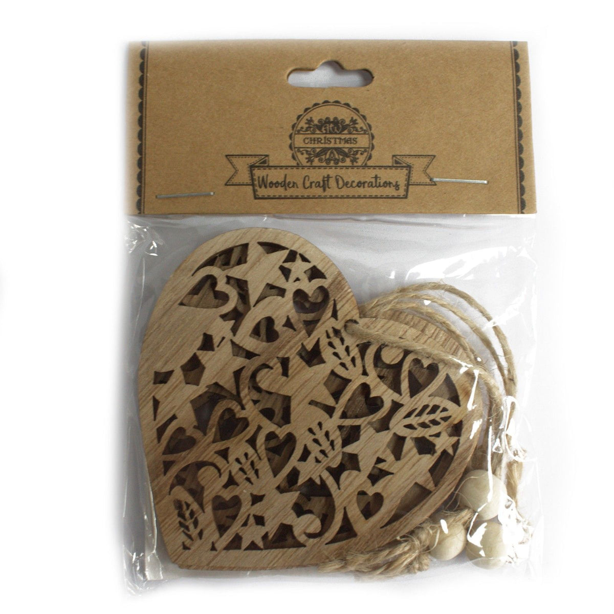 2er-Pack Weihnachtsdekorationen aus Holz – Weihnachtsmanngeschenk