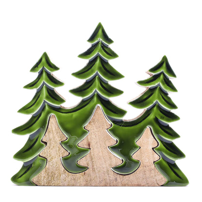 3 Bäume (3D) – Holzdekoration 20 x 23 cm
