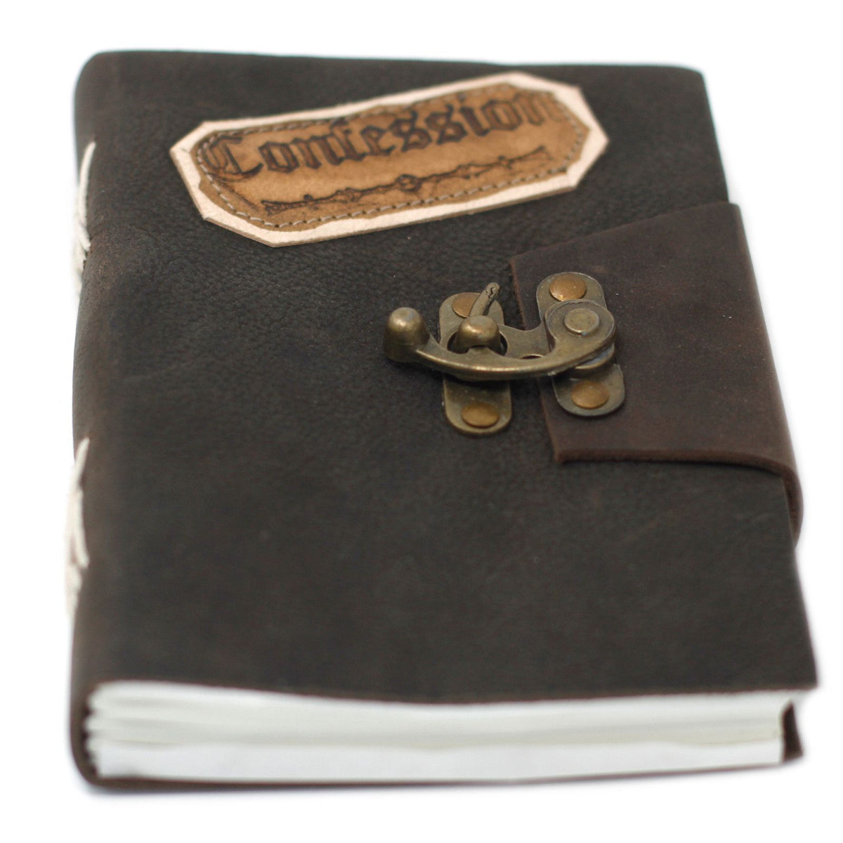 Notizbuch aus Leder – Schwarz mit Schnalle