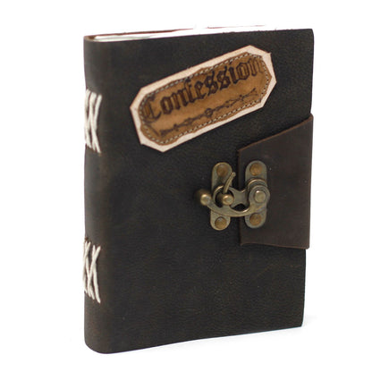 Notizbuch aus Leder – Schwarz mit Schnalle