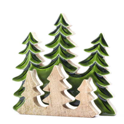 3 Bäume (3D) – Holzdekoration 20 x 23 cm
