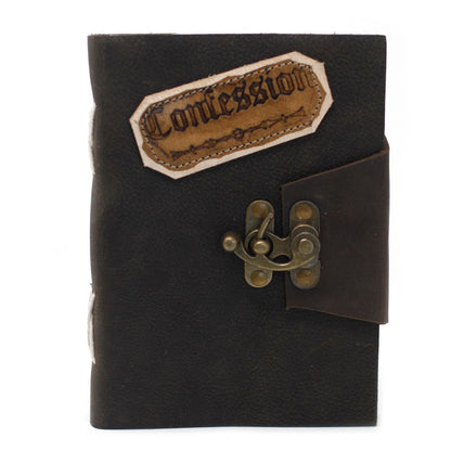 Notizbuch aus Leder – Schwarz mit Schnalle