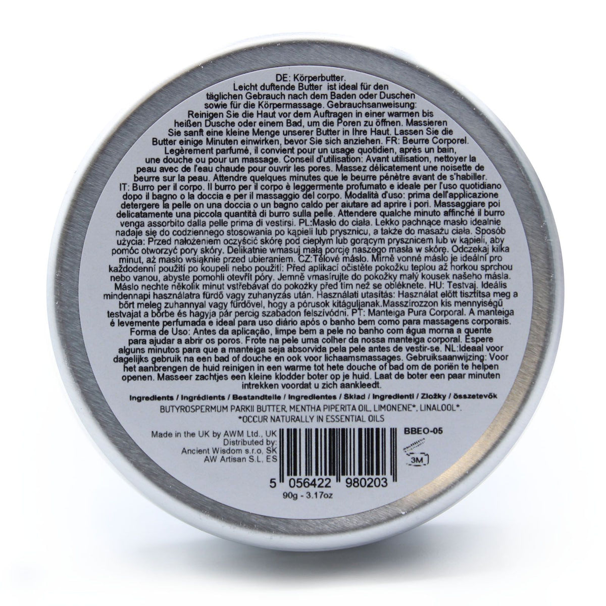 Aromatherapie Shea Körperbutter 90 g – Pfefferminze
