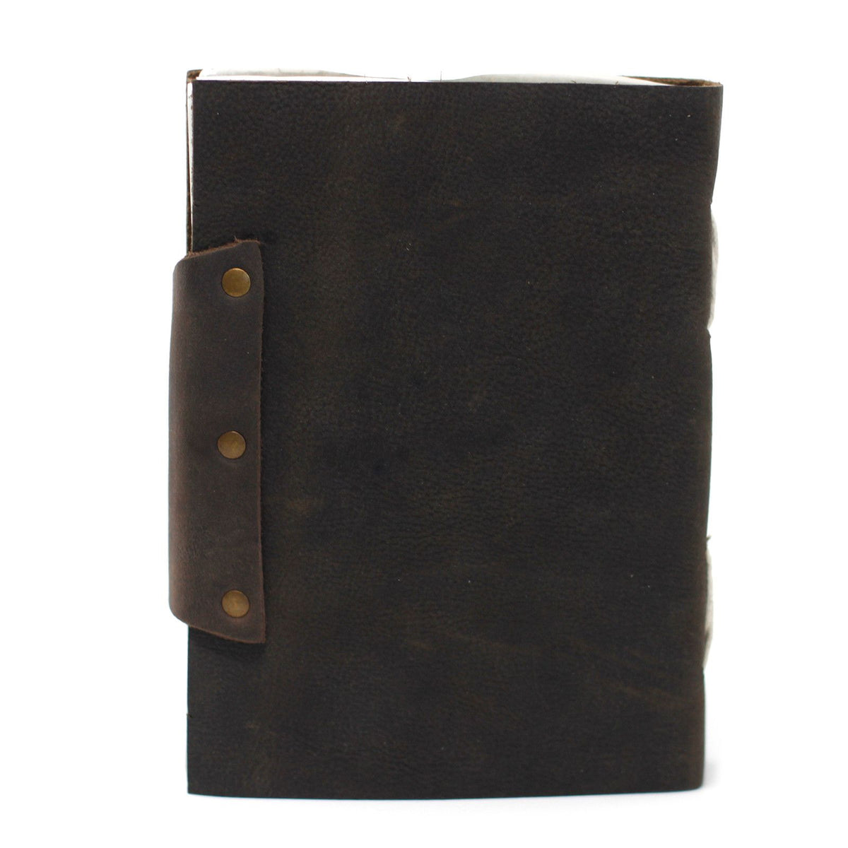 Notizbuch aus Leder – Schwarz mit Schnalle