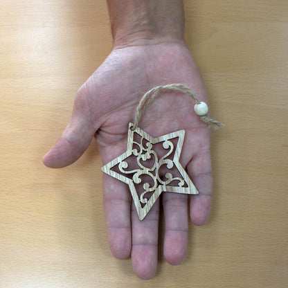 3er-Pack Weihnachtsdeko aus Holz – Glocke