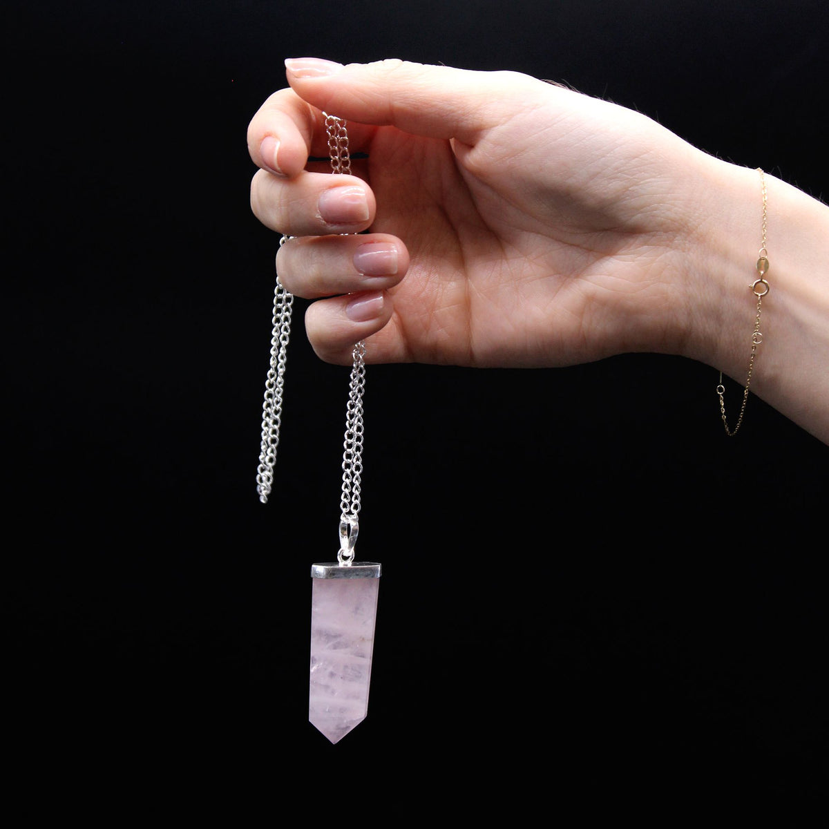 Flacher Bleistift-Anhänger – Amethyst