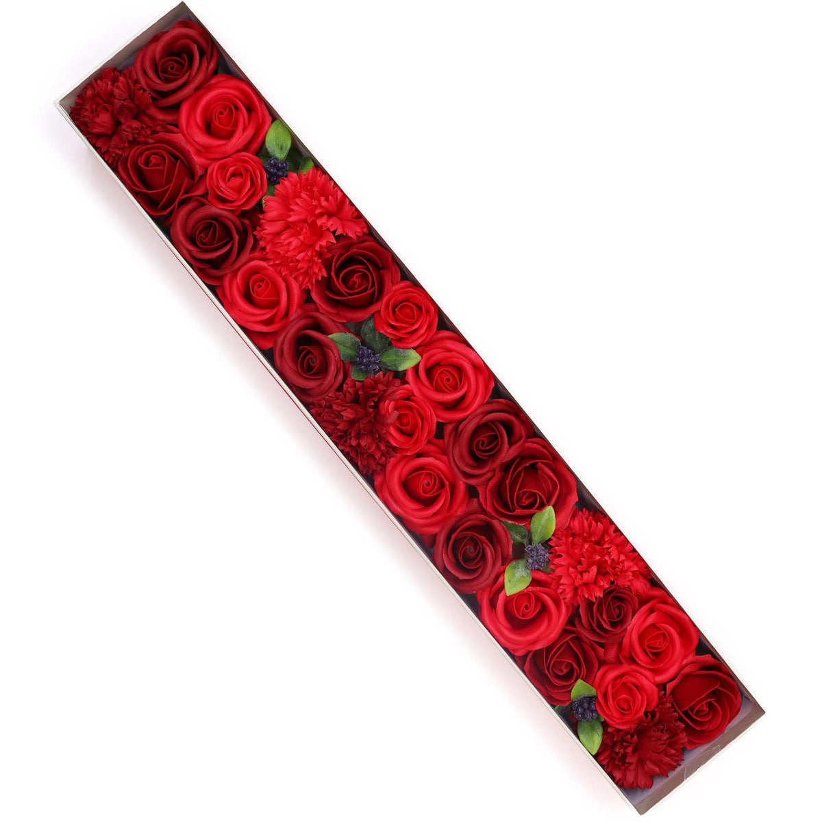 Extra lange Schachtel – Klassische rote Rose