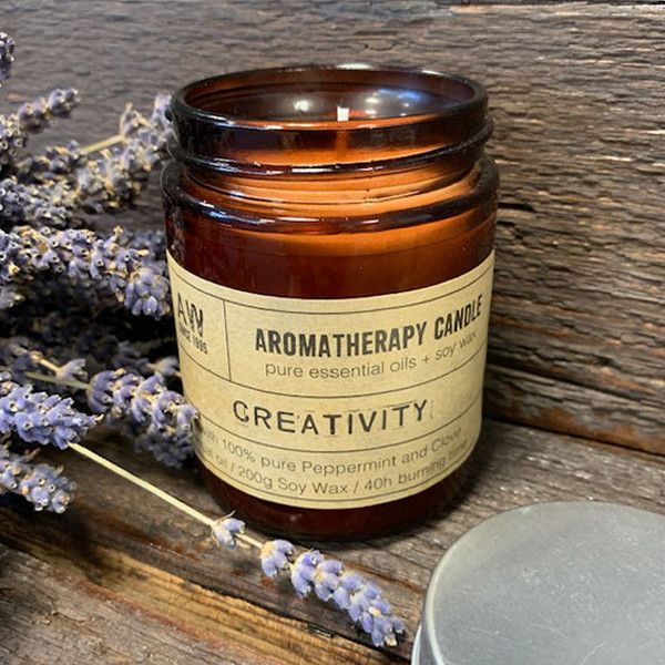 Aromatherapie-Sojawachskerze 200 g – Kreativität