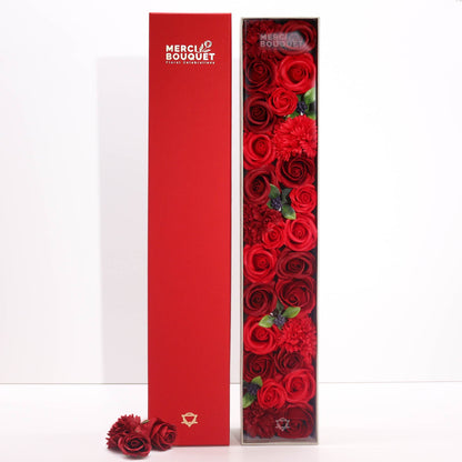 Extra lange Schachtel – Klassische rote Rose