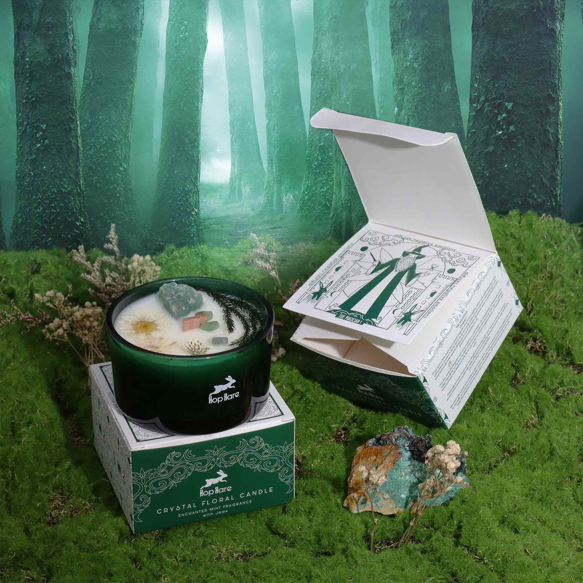 Hop Hare Kristall-Zauberblumenkerze – Magier