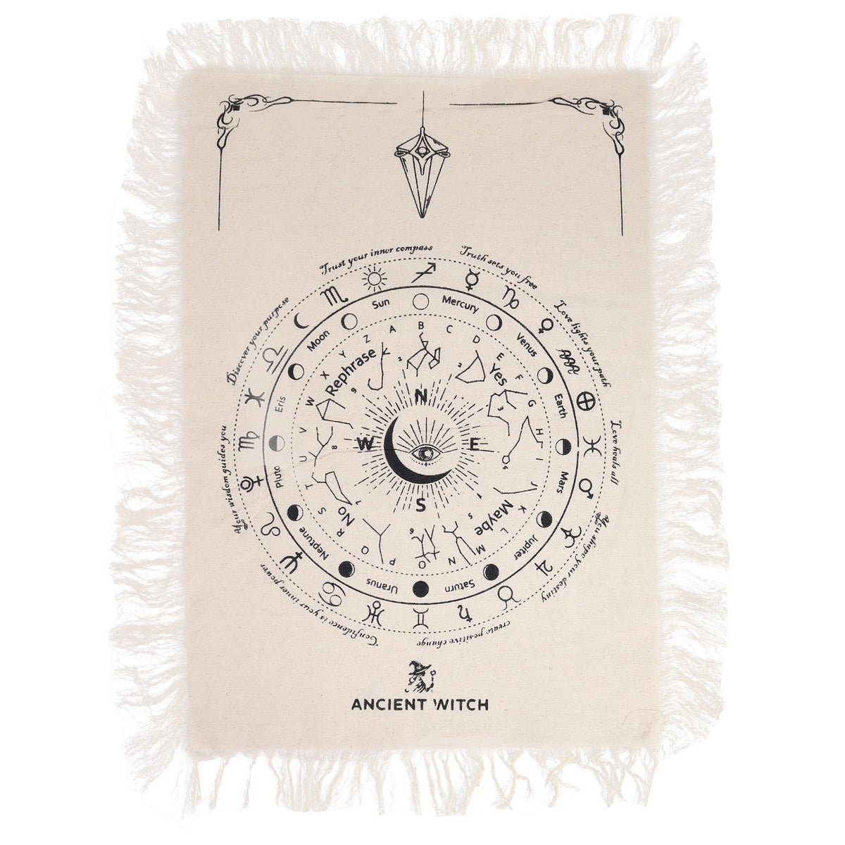 Pendelbasis „Antike Hexe“ – Auge · Natur und Schwarz