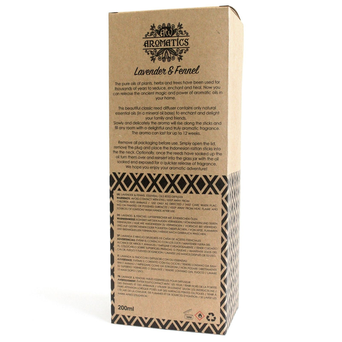 Aroma-Diffusor mit ätherischen Ölen Lavendel & Fenchel, 200 ml