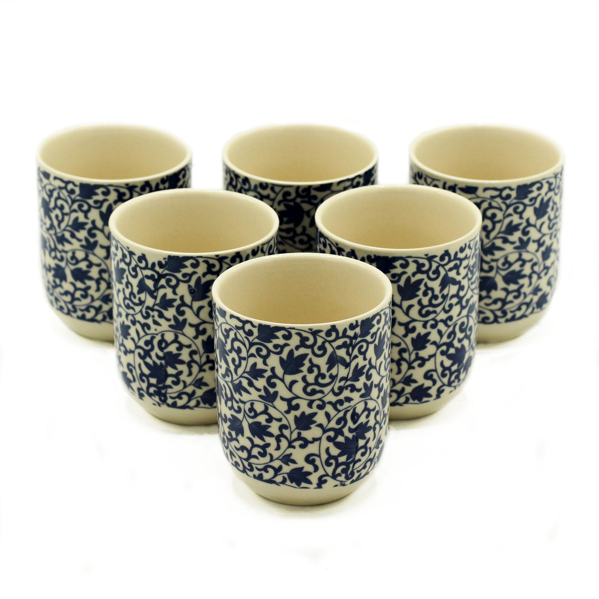 Kräuterteetassen – Blaues Muster